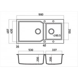 ΝΕΡΟΧΥΤΗΣ 803 BIANCO 98X50 QUARTZ