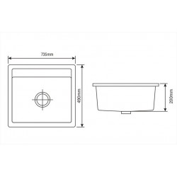 ΝΕΡΟΧΥΤΗΣ 7349A 73,5x49x20h GREY