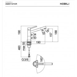 ΜΠΑΤΑΡΙΑ ΚΟΥΖΙΝΑΣ ACQUERELLI ΧΡΩΜΕ AQ93113/1CR