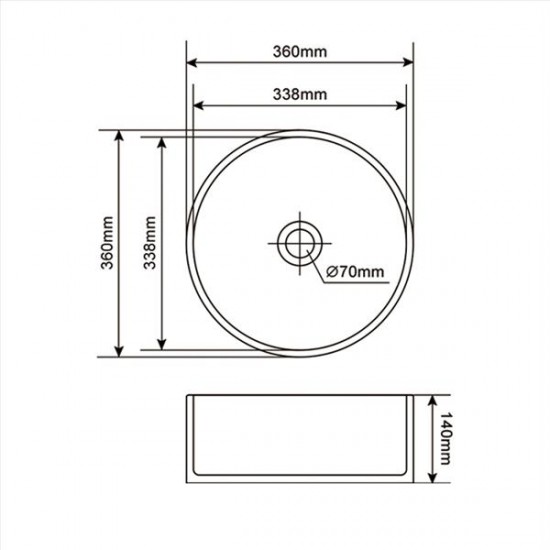 ΝΙΠΤΗΡΑΣ ΓΡΑΝΙΤΕΝΙΟΣ ΜΑΥΡΟΣ 3636W Φ36x14h