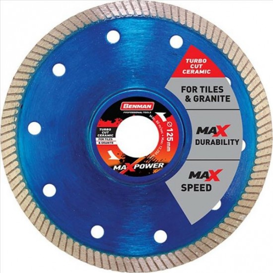 ΔΙΣΚΟΣ ΔΙΑΜΑΝΤΕ ΚΟΠΗΣ ΠΛΑΚΙΔΙΩΝ MAXPOWER BENMAN 125 74495