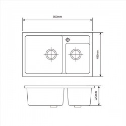 ΝΕΡΟΧΥΤΗΣ 8646B 86x46x22h BLACK