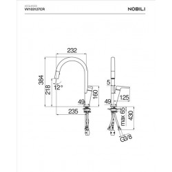 ΜΠΑΤΑΡΙΑ ΚΟΥΖΙΝΑΣ ΜΕ ΝΤΟΥΖ ACQUAVIVA ΧΡΩΜΕ VV103127CR